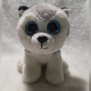 BUFF Ty Beanie Babies Husky Grey and White Dog Stuffed Plush Toy 2019 NO HANGTAG